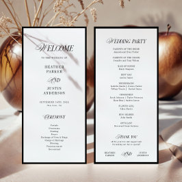 Klassiska program för Svarta och vita Elegant bröl