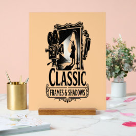 Klassiska ramar & skuggor Vintage Noir Cinema Akry