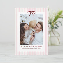 Klassiska ränder Röd slinga God Jul Foto