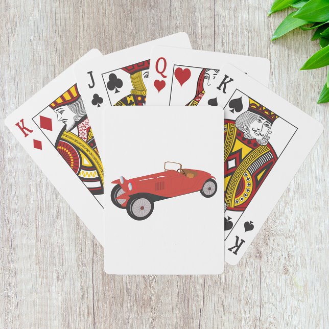 Klassiska röda bilparkeringskort casinokort (Skapare uppladdad)