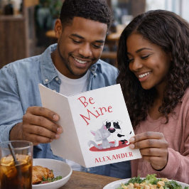 Klassiska röda och vita Alla hjärtans husdjur Helgkort