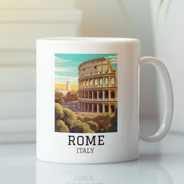 Klassiska Rom Italien Colosseum Historisk Kaffemugg (Classic Rome Italy Colosseum Historic Coffee Mug)