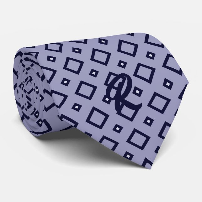 Klassiska romber, pulverblått slips (Rullad)