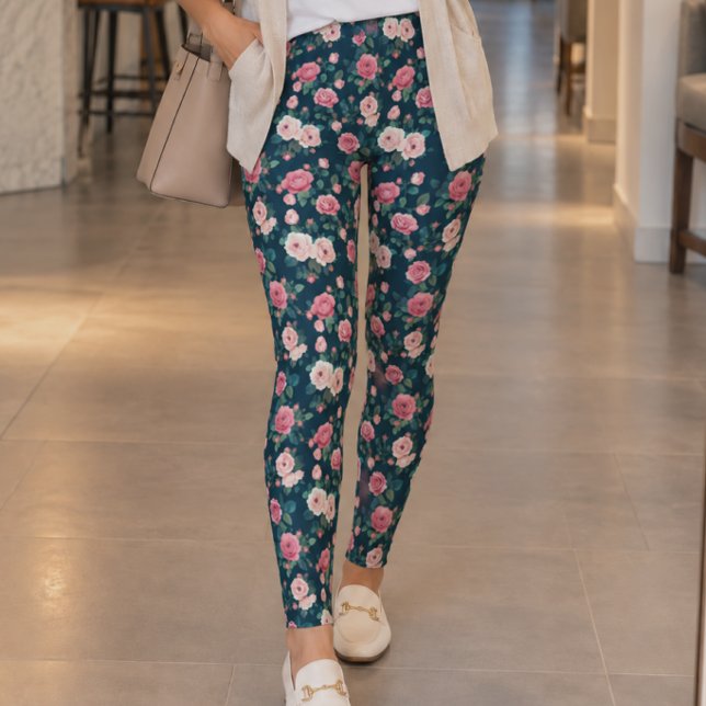 Klassiska rosa rosor leggings (Skapare uppladdad)