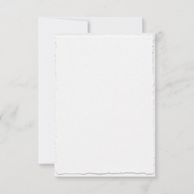 Klassiska RSVP-kort med mall för falsk deckle-kant (Framsida)