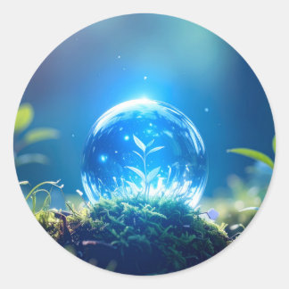 Klassiska runda dekaler runt klistermärke