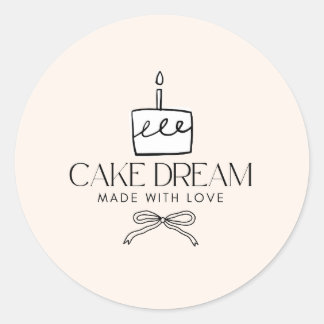 Klassiska runda dekaler runt klistermärke