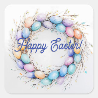 Klassiska runda fästpunkter fyrkantigt klistermärke