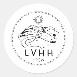 Klassiska runda fästpunkter runt klistermärke