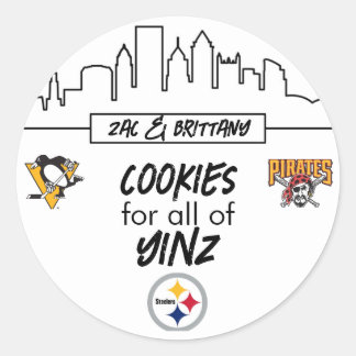 Klassiska runda fästpunkter runt klistermärke