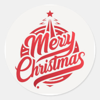 Klassiska runda klistermärken god jul