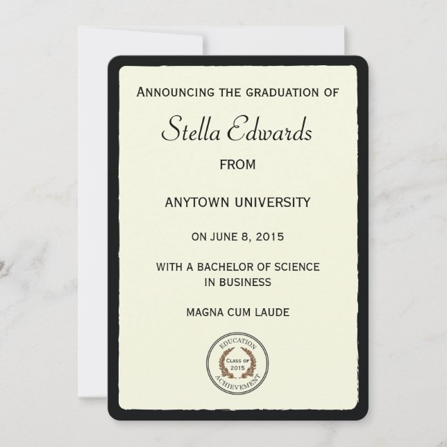 Klassiska rundhörn i Studenten-meddelandet Meddelande (Framsida)