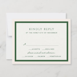 Klassiska sagegröna trädgårdsblommor formell bröll OSA kort