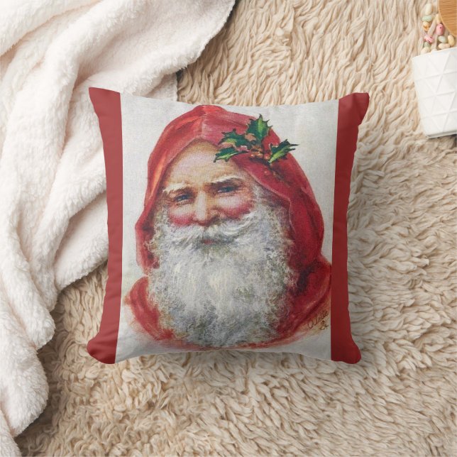 Klassiska Santa Fine Art Porträtt Pillows Kudde (Filt)