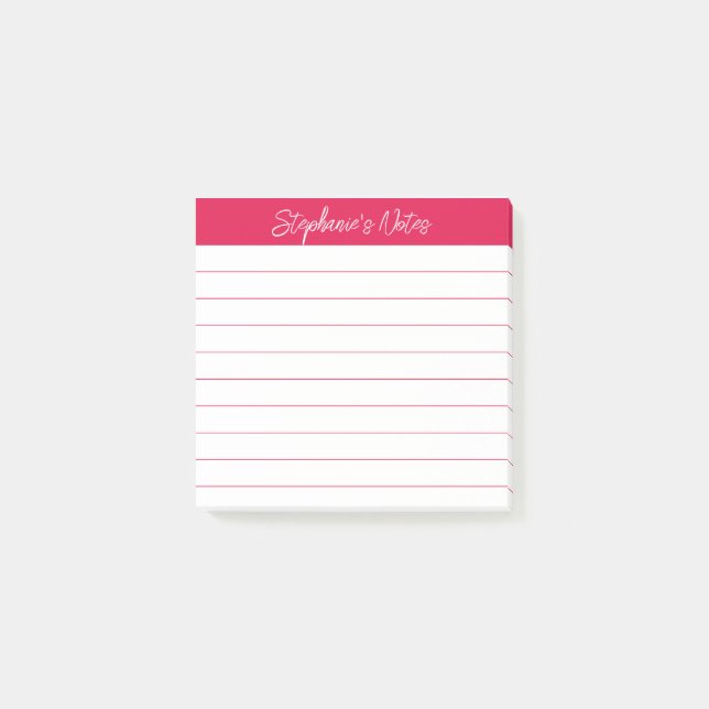 Klassiska skriptlappar röda linjer post-it block (Framsida)