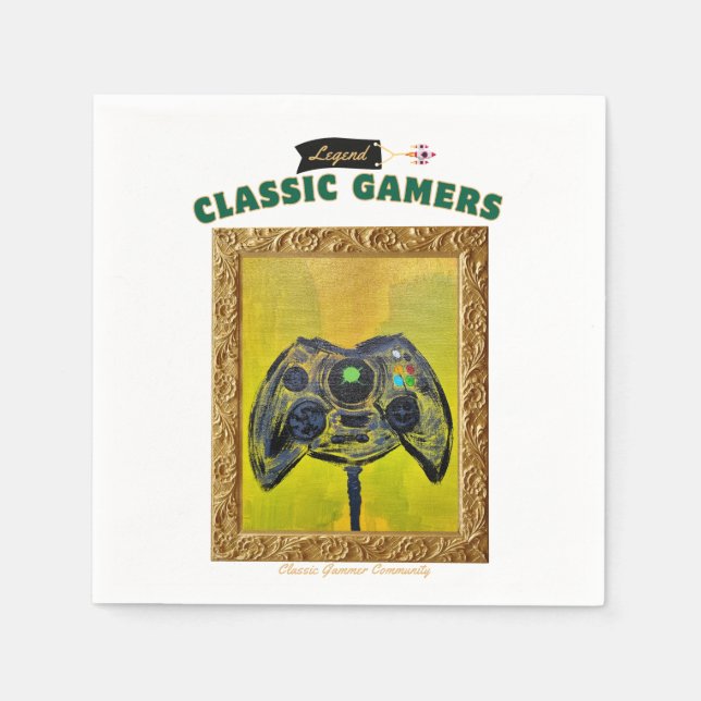 Klassiska spelare, fågeldagskorgsservetter pappersservett (Framsidan)