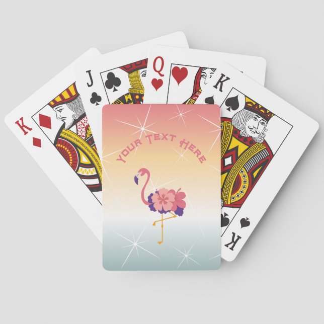 Klassiska spelkort Flamingo Sunset Party Game (Baksidan)