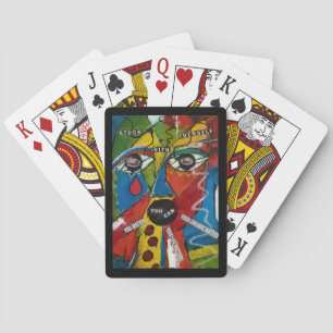 Klassiska spelkort med Art "Stuck"