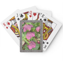 Klassiska spelkort med rosa hellebores