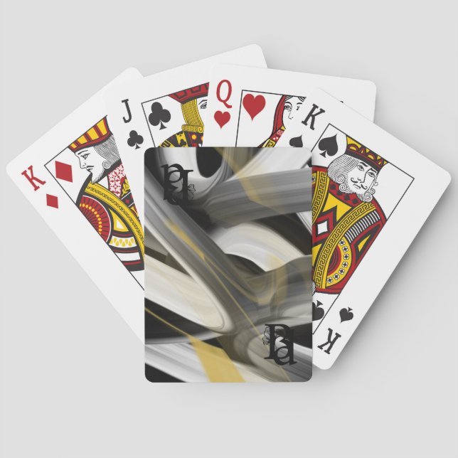 Klassiska spelkort Trend Abstrakt Art Black (Baksidan)