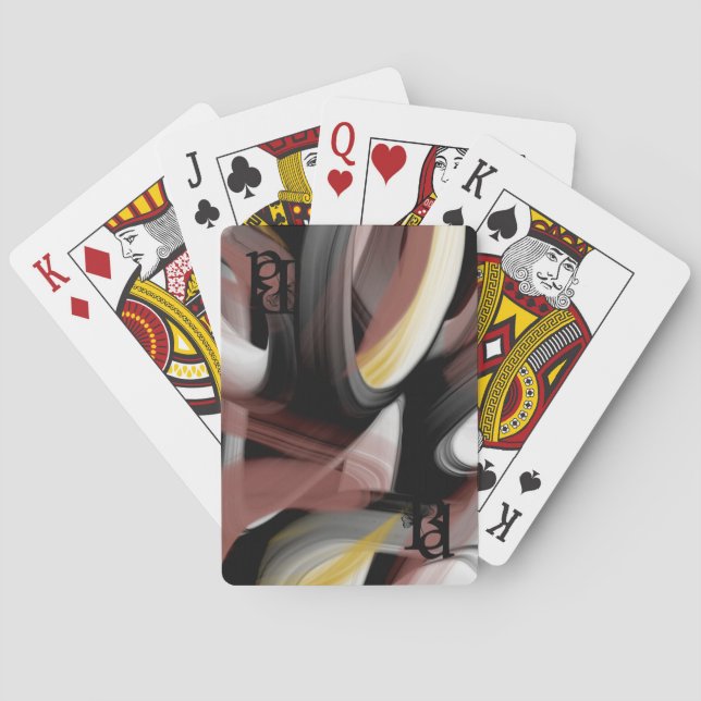 Klassiska spelkort Trend Abstrakt Art Black (Baksidan)