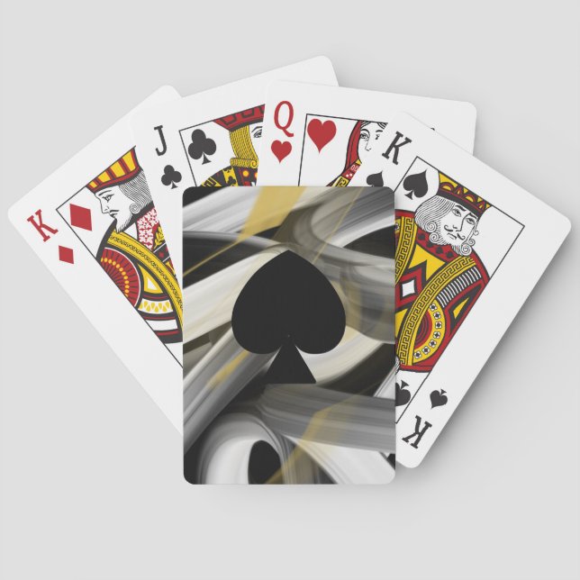 Klassiska spelkort Trend Abstrakt Art Black (Baksidan)