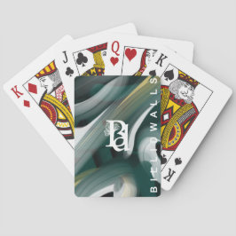 Klassiska spelkort Trend Abstrakt Grön Svart