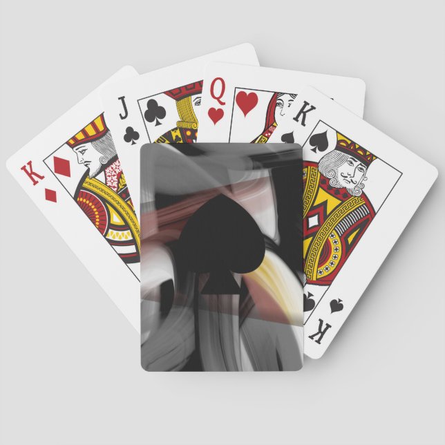 Klassiska spelkort Trendig abstrakt konst Svart (Baksidan)