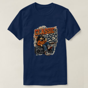 Klassiska stämningar Retro musik T-shirt för musik