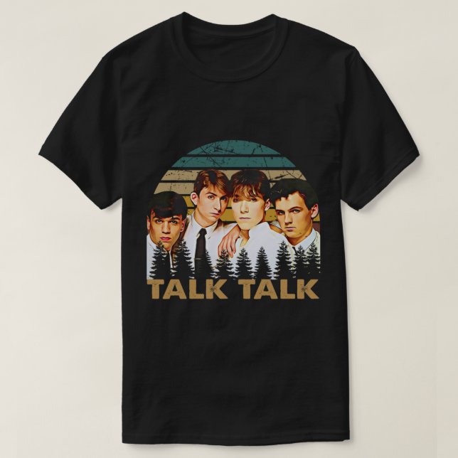 Klassiska Sten Art Talk Talk Band Members Essentia T Shirt (Design framsida)