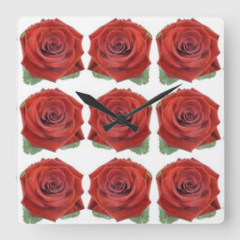 Klassiska stilar blomstermönster fyrkantig klocka