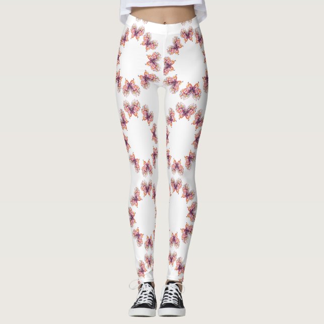 Klassiska stilar Fjärilar Leggings (Framsida)
