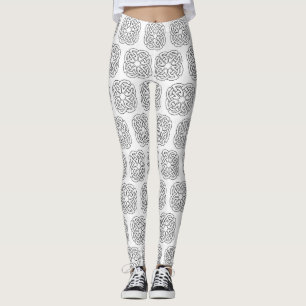 Klassiska stilar med rullande mönster leggings