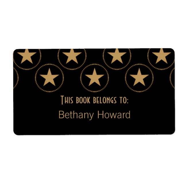 Klassiska stjärnor - bokskyltar fraktsedel (Framsidan)