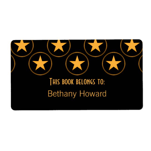 Klassiska stjärnor - bokskyltar fraktsedel (Framsidan)