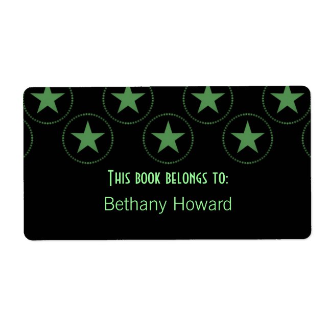 Klassiska stjärnor - bokskyltar fraktsedel (Framsidan)