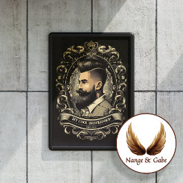 Klassiska styckningsdelar: Vintage Barbershop Post Poster