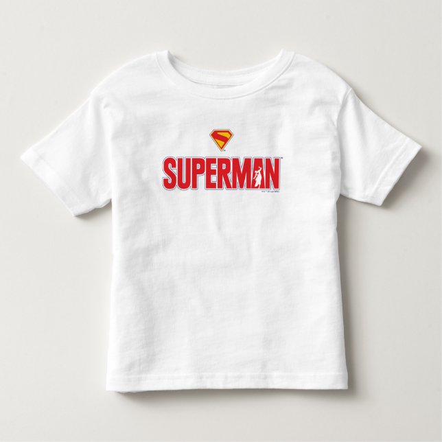 Klassiska Superman Fetstil Logo T Shirt (Framsida)