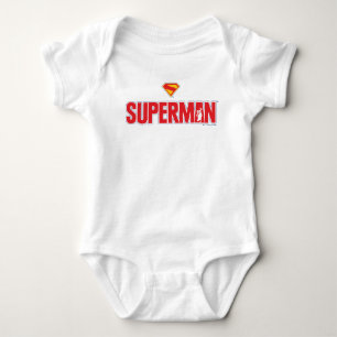 Klassiska Superman Fetstil Logotyp T Shirt