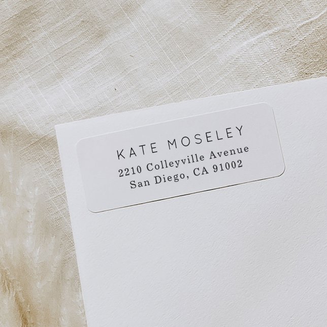 Klassiska svarta och vita Returetiketter Returadress Etikett (Black and white classic return address labels.)