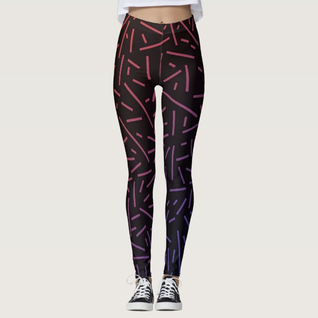 "Klassiska svarta skinn" Leggings (Framsida)