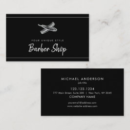 Klassiska svarta vintage barberare verktyg barbers visitkort