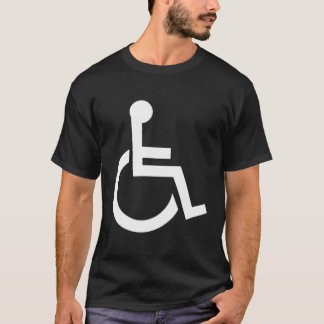 Klassiska tecken för blå och vit handicap t shirt
