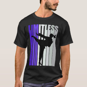 Klassiska Tjejer Coola Karate Gränslösa Lila Söta T Shirt