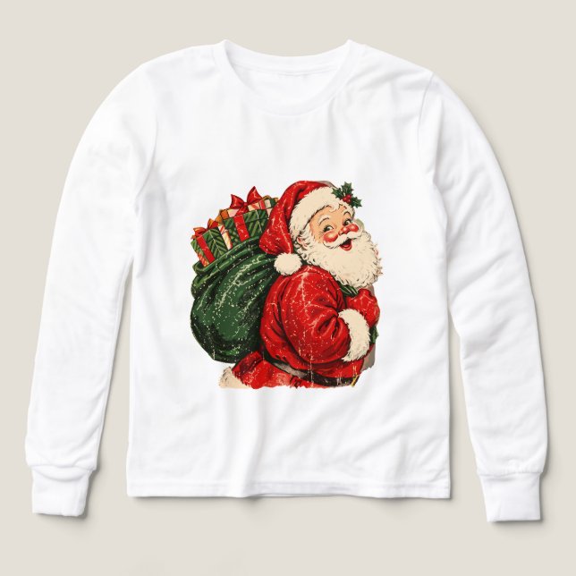 Klassiska Tomte med present | Höstleverans T Shirt (Design framsida)