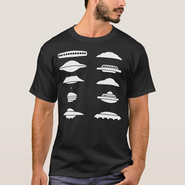 Klassiska Ufo-former T Shirt (Framsida)