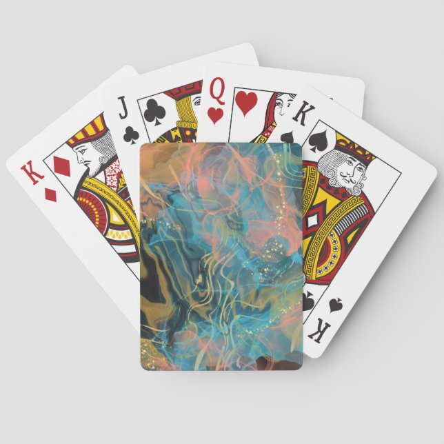 Klassiska uppspelningskort Abstrakt design Casinokort (Baksidan)