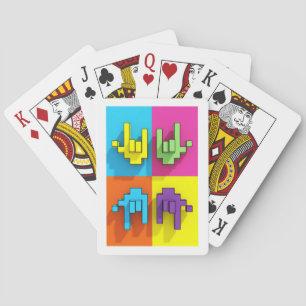 Klassiska uppspelningskort för ASL Pixel Kärlek Po Casinokort