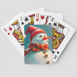 Klassiska uppspelningskort för Cute Vintage Snögub Casinokort