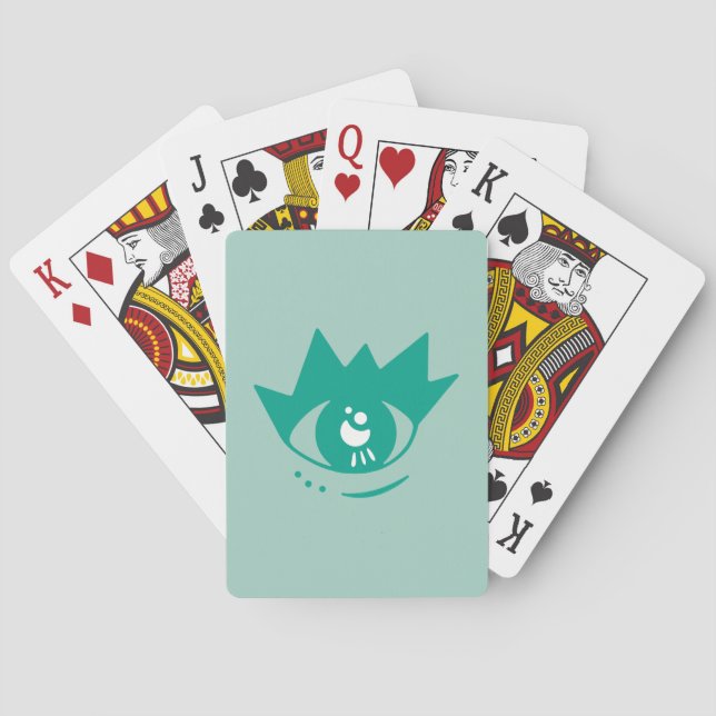 Klassiska uppspelningskort för den estetiska Grönt Casinokort (Baksidan)